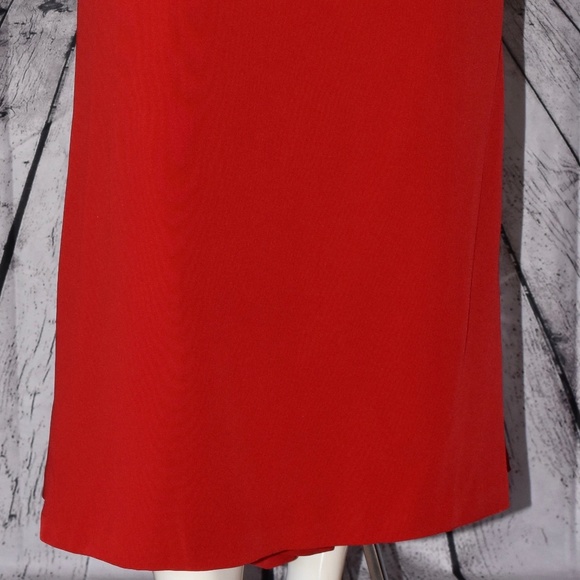 3pc Lourdes Chavez Haute Couture Red Silk Skirt Designer Suit Size S/M NEW!!! - Picture 14 of 15